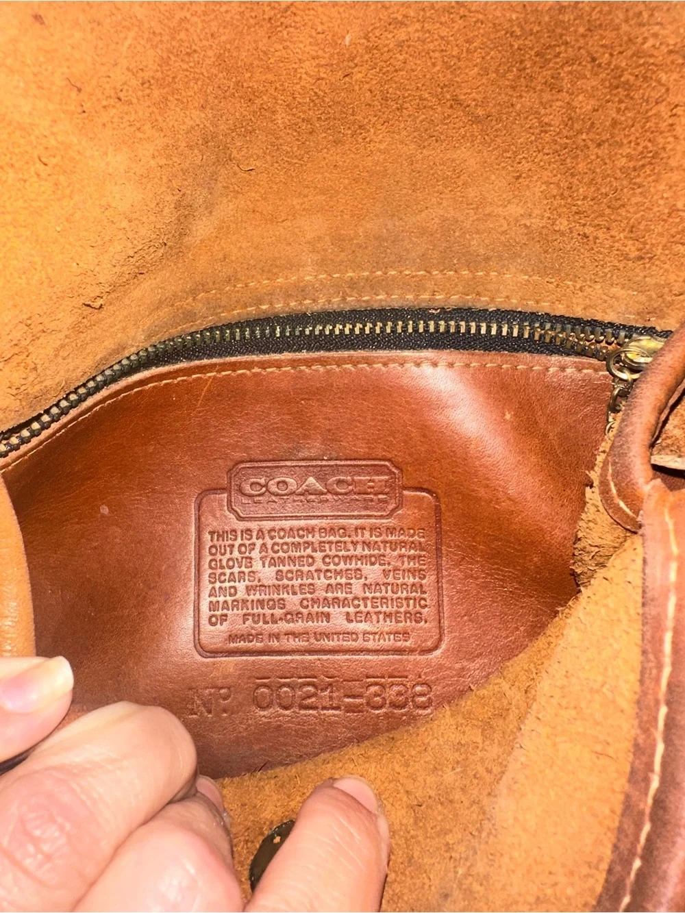 Vintage coach brown leather crossbody